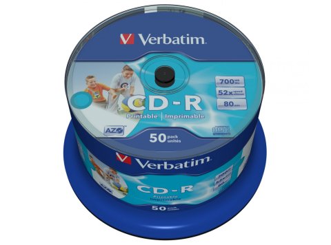 CD-R 52x 700MB 50P CB Printable 43438