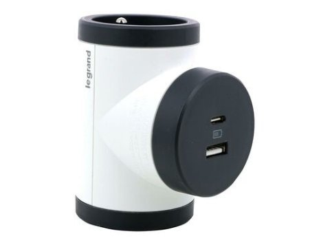 Rozgałęziacz obrotowy 2xP+Z +USB AC-B/C