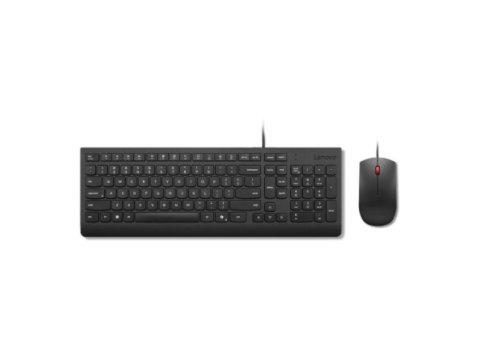 Zestaw klawiatury i myszy Lenovo Essential Wired Combo, przewodowe, mysz w zestawie, estoński, czarny