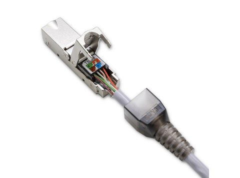 Wtyk RJ45 beznarzędziowy STP | CAT6 | JACK PIN | T568B | T568A