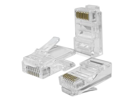 Wtyk przelotowy złącze RJ45 | CAT6 | UTP | Pass Through | Pozłacane styki | 100 sztuk