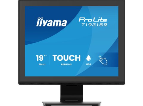 iiyama ProLite T1931SR-B2S monitor komputerowy 48,3 cm (19") 1280 x 1024 px SXGA LCD Ekran dotykowy Stół Czarny