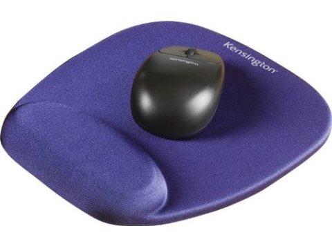 Podkładka pod mysz, ergonomiczna, piankowa, niebieska