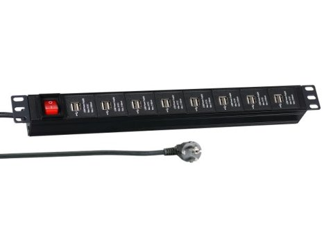 EFB Elektronik EK631USB.1 rozgałęziacz 3 m Wewnętrzna Czarny