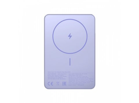 PowerBank Super Slim Magnetic 5000 fioletowy