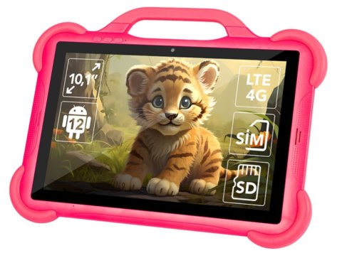 Tablet KidsTAB10 4G 4/64GB Różowe etui