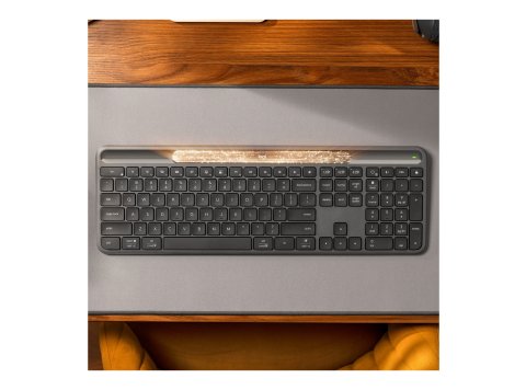 Logitech Signature Slim Solar+ K980 klawiatura Uniwersalne RF Wireless + Bluetooth QWERTY UK międzynarodowy Grafitowy