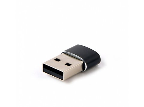 Adapter USB-A męski do USB-C żeński, czarny