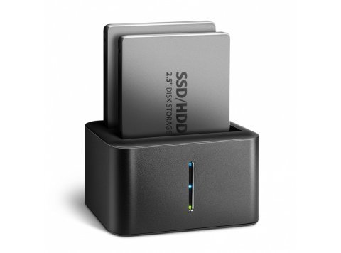 ADSA-D25 MINI stacja dokująca USB 3.2 Gen 1 - 2x SATA 6G 2.5" SSD/HDD CLONE