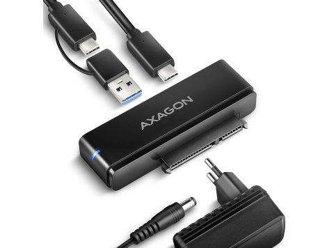 ADSA-FPX Adapter USB-C 10Gbps SATA 6G 2.5/3.5 cala SSD/HDD FASTPORT X, w tym zasilacz, 60cm USB-C/USB-A kabel