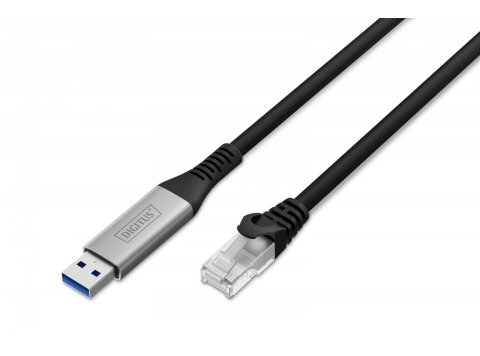 Kabel adapter USB-A - RJ45 Kat. 6A S/FTP, 1 Gbit/s, USB 3.2 Gen1, LSZH, 2m
