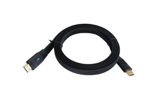 Kabel HDMI v 2.1 płaski 3m czarny