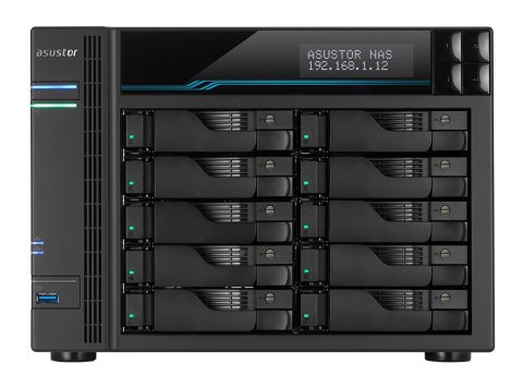 Asustor Lockerstor 10 AS6510T NAS Tower Intel Atom® C3538 8 GB DDR4 0 TB ADM Czarny