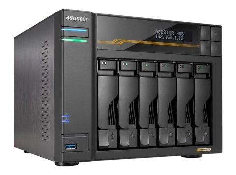 Asustor LOCKERSTOR 6 Gen3 (AS6806T) NAS Komputer stacjonarny AMD Ryzen V3C14 16 GB DDR5 ADM Czarny
