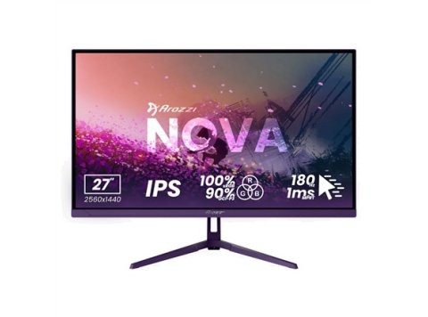 Arozzi | Nova | 27 " | IPS | QHD | 16:9 | 180 Hz | 1 ms | 2560 x 1440 pixels | 350 cd/m2 | HDMI ports quantity 2 | Purple