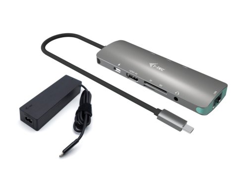 Zestaw Stacja dokująca USB-C Metal Nano 4K HDMI LAN z Power Delivery 100W + Ładowarka 100W