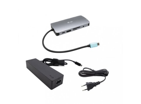 Stacja dokująca USB-C Metal Nano Dock HDMI/VGA with LAN + Universal Charger 100W