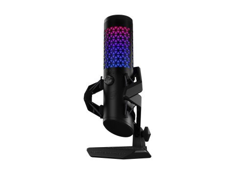 ASUS ROG Carnyx USB Gaming Microphone (25mm condenser capsule, 192kHz/24-bit, cardioid, high-pass filter, built-in pop filter, metal shock mount, one-touch mute, USB, Aura Sync RGB)- Black