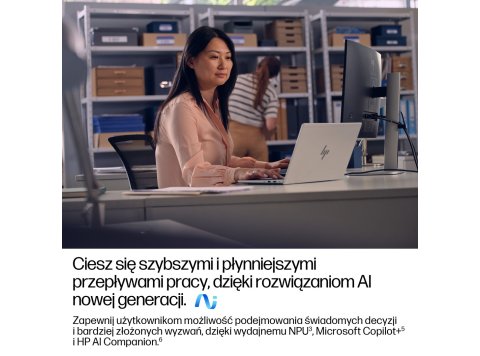 HP EliteBook 6 G1a Next Gen AI PC Copilot+ PC AMD Ryzen AI 5 340 Laptop 35,6 cm (14") WUXGA 16 GB DDR5-SDRAM 512 GB SSD Wi-Fi 6E (802.11ax) Windows 11 Pro Srebrny