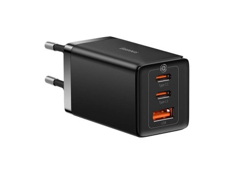 Ładowarka sieciowa Baseus GaN 5 Pro Fast Charger CCGP120201 65W 1x USB-A 2x USB-C PD 3.0 QC 4.0 + kabel USB-C