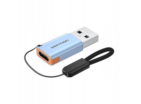 Adapter USB 3.1 Vention USB-A do USB-C ze smyczą stop aluminium
