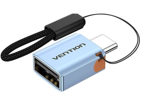Adapter OTG USB 3.1 Vention USB-C do USB-A ze smyczą stop aluminium