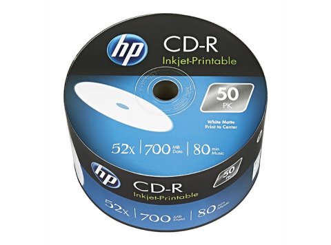 HP CD-R 52x 700MB 50P Printable CRE00070WIP-3 69301