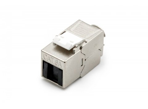 Moduł (gniazdo) Keystone RJ45 (8P8C) kat.6A, STP, ekranowany, beznarzędziowy, osłona przeciwpyłowa