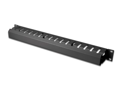 Organizer kablowy, dukt 19'' 1U, W/40xG/70, czarny (RAL 9005)