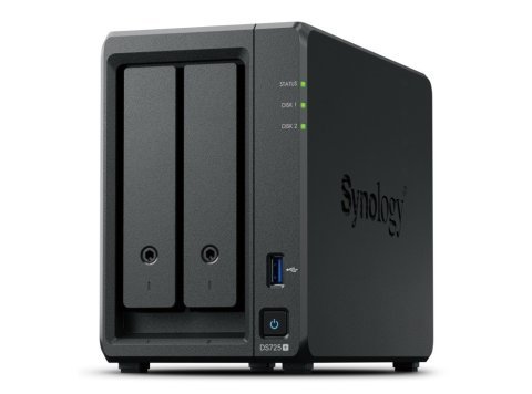 Serwer DS725+ 2x0HDD 4GB DDR4 AMD R1600 1x1GbE 1x2,5Gbe 3Y