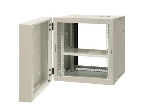 EmiterNet Szafa wisząca dzielona 19" 12U, drzwi blacha/szkło, 600×550×635mm szer./gł./wys.