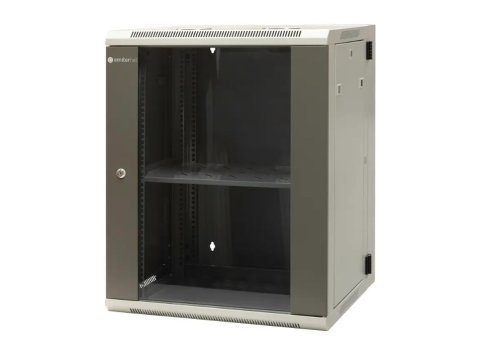 EmiterNet Szafa wisząca dzielona 19" 15U, drzwi blacha/szkło, 600×550×770mm szer./gł./wys.