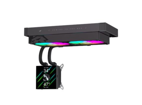 Gamemax CPU Liquid Cooler | GLACIER 240 LCD BK | Black