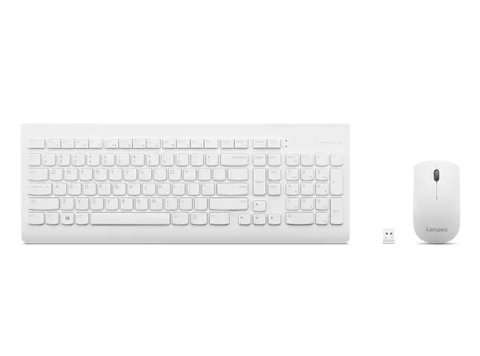 Lenovo | Bezprzewodowa klawiatura i mysz Combo | 510 | Biały | Kombinacja klawiatury i myszy | Łączność bezprzewodowa 2,4 GHz przez Nano USB | Baterie w zestawie | Angielski | Biały