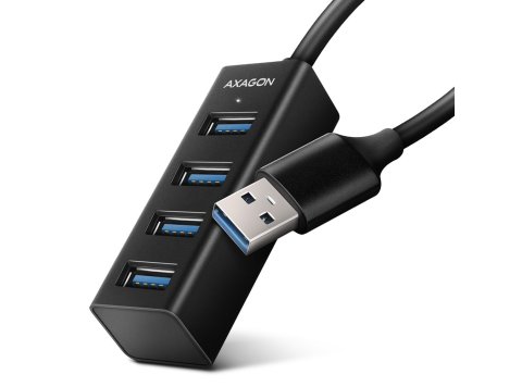 HUE-M1A Hub 4-portowy Mini metalowy USB 3.2 Gen 1, 20cm USB-A kabel