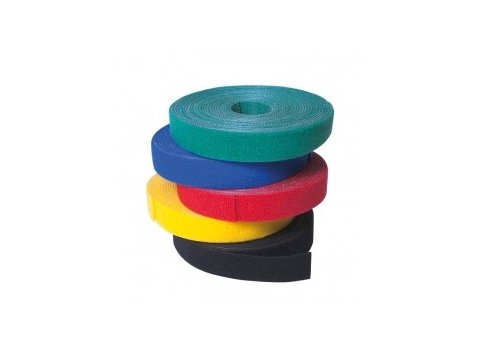 Organizator kabli, rolka dł.4m, rzep, czerwony
