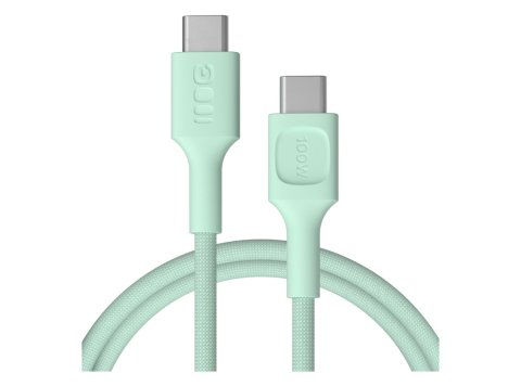 Kabel USB-C-USB-C PowerStream 100W oplot 0.3m zielony