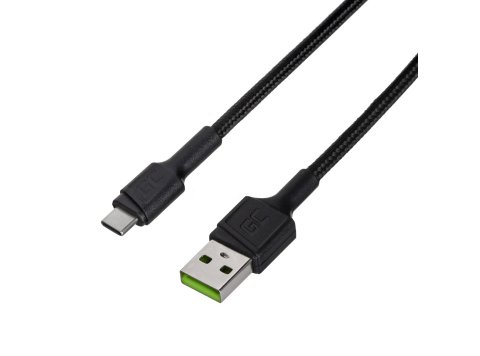 GREEN CELL KABEL KABGC25 GC POWERSTREAM USB-A - USB-C 30CM, SZYBKIE ŁADOWANIE ULTRA CHARGE, QC 3.0