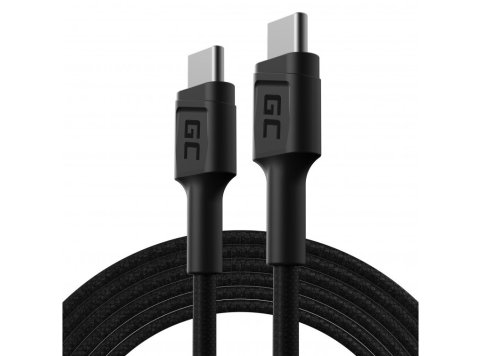 GREEN CELL KABEL KABGC29 GC POWERSTREAM USB-C - USB-C 200CM, POWER DELIVERY 60W, ULTRA CHARGE, QC 3.0