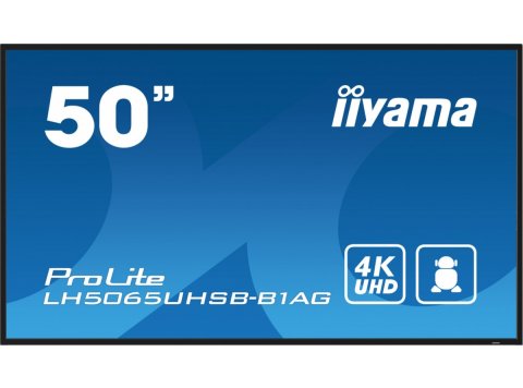 Monitor 50 cali LH5065UHSB-B1 AG, 24/7, VA, ANDROID 11, 4K, 800cd, iiSignage2, SDM, 2x HDMI, DP, 2x USB,2x 10W, RJ45, WiFi, 4/32GB, PION/POZIOM, 400x400(vesa)