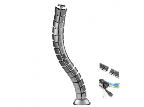 Organizator maskownica kabli do biurka MC-768 S srebrna