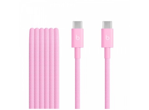 Przewód pleciony Beats USB-C na USB-C (1,5 m) - turboróżowy
