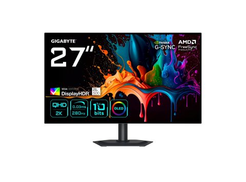 GIGABYTE MO27Q28G monitor komputerowy 68,6 cm (27") 2560 x 1440 px Quad HD OLED Czarny