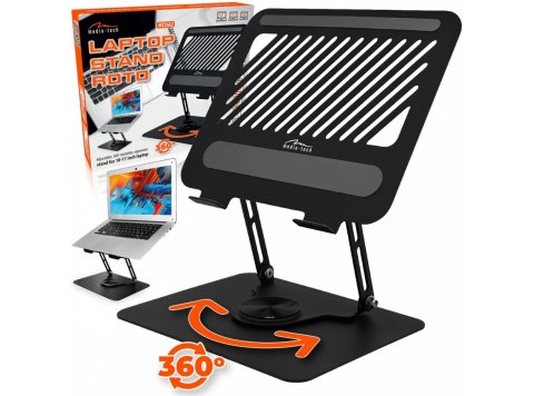 Obrotowa, ergonomiczna podstawka pod laptopa 10-17 LAPTOP STAND ROTO MT2662 pełna regulacja