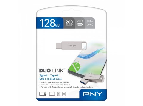 Pendrive 128GB USB 3.2 Duo-Link P-FDI128DULINKTYC-GE