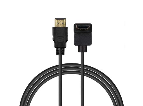 Kabel HDMI kątowy złoty v1.4 3D, 4Kx2K, 1.5m, CL-04
