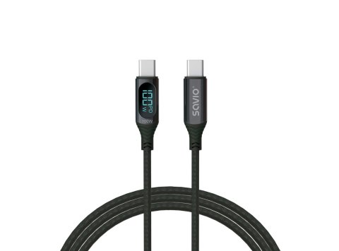 Kabel USB - USB C z wyświetlaczem, 100W, CL-174