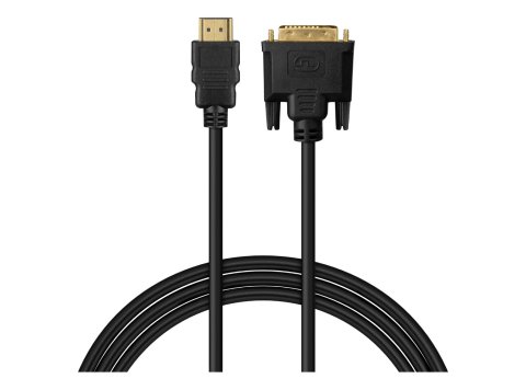Kabel HDMI CL-212 19pin męski - DVI 18+1 męski 1,8m
