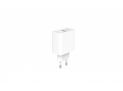 Ładowarka PowerDelivery USB-A USB-C 20W Biała