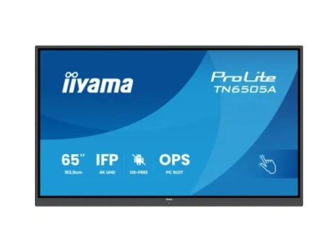 Monitor 65 cali TN6505A-B1AG IPS,4K,40pkt,500cd,nonOS,1200:1,5ms, DeepContrast-IR+, 1xVGA,2xHDMI,DP,USB-C(PD65W),2xRJ45,2x20W,PiP,PbP,UCHWYT ŚCIENN